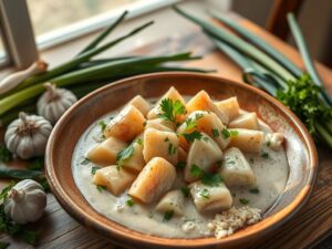 Fricassê de Palmito com Alho Poró Delicioso
