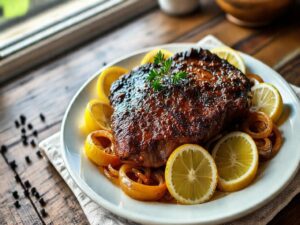 Bife Acebolado Suculento com Toque de Limão