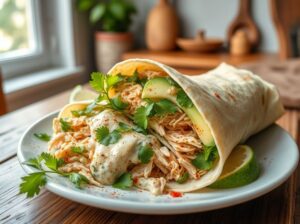 Wrap de Frango Cremoso com Toque Brasileiro