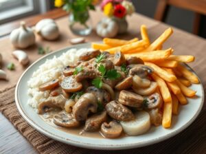 Strogonoff de Carne à Moda Brasileira